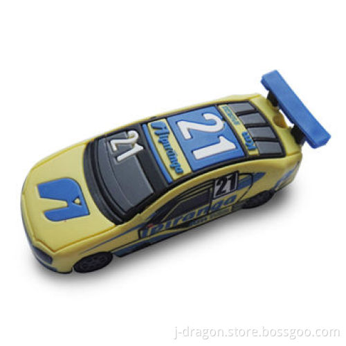 PVC USB Flash Drive with Racing Car Shape, High Data Transfer Speed and 10 Years Data Retention